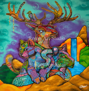 Litografía Gran Formato Guardianes de la Creación por Romo Art | Impresión Digital
