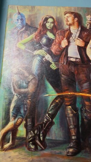 Pintura al Óleo Inspirada en Guardianes de la Galaxia | Obra de Arte Original