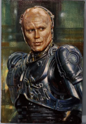 Pintura al Óleo Inspirada en RoboCop | Obra de Arte Original