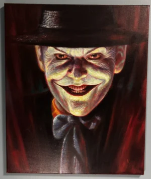 Pintura al Óleo Inspirada en El Guasón (Joker) | Obra de Arte Original