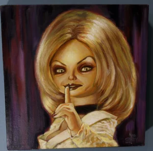 Obra al Óleo Inspirada en Tiffany Valentine | Arte de Terror